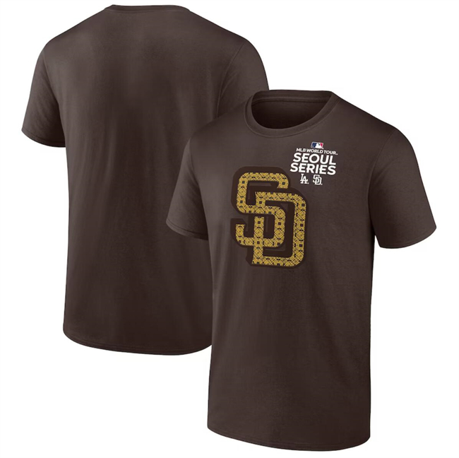 Men's San Diego Padres Brown 2024 World Tour Seoul Series T-Shirt